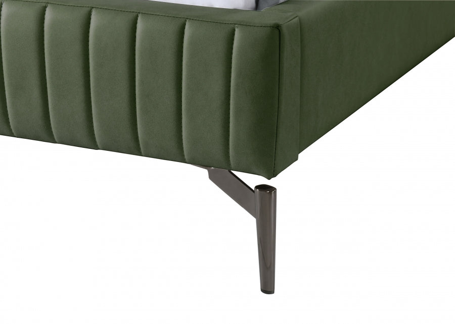 Gallo Vegan Leather King Bed Green - GalloGreen-K