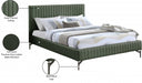 Gallo Vegan Leather King Bed Green - GalloGreen-K