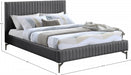 Gallo Vegan Leather King Bed Grey - GalloGrey-K