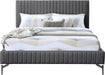 Gallo Vegan Leather King Bed Grey - GalloGrey-K