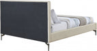 Gallo Vegan Leather Queen Bed Beige - GalloBeige-Q