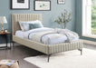 Gallo Vegan Leather Twin Bed Beige - GalloBeige-T