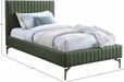 Gallo Vegan Leather Twin Bed Green - GalloGreen-T