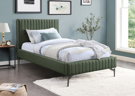 Gallo Vegan Leather Twin Bed Green - GalloGreen-T