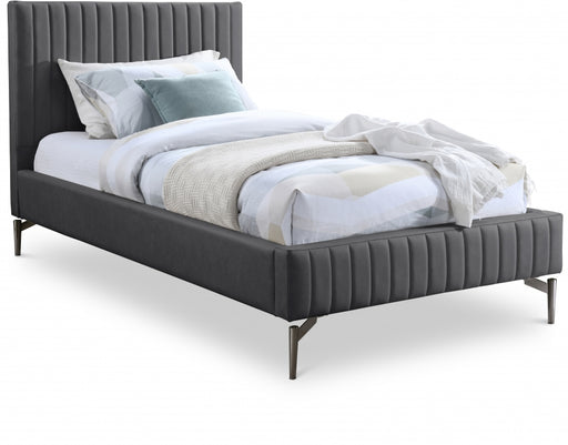 Gallo Vegan Leather Twin Bed Grey - GalloGrey-T