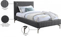 Gallo Vegan Leather Twin Bed Grey - GalloGrey-T