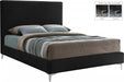 Geri Velvet Full Bed Black - GeriBlack-F