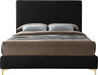 Geri Velvet Full Bed Black - GeriBlack-F