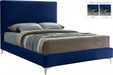 Geri Velvet Full Bed Blue - GeriNavy-F