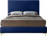 Geri Velvet Full Bed Blue - GeriNavy-F