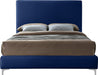 Geri Velvet King Bed Blue - GeriNavy-K