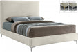 Geri Velvet King Bed Cream - GeriCream-K