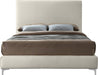 Geri Velvet Queen Bed Cream - GeriCream-Q