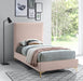 Geri Velvet Twin Bed Pink - GeriPink-T