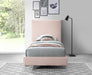 Geri Velvet Twin Bed Pink - GeriPink-T