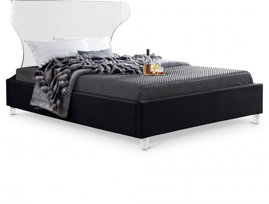 Ghost Velvet Full Bed Black - GhostBlack-F