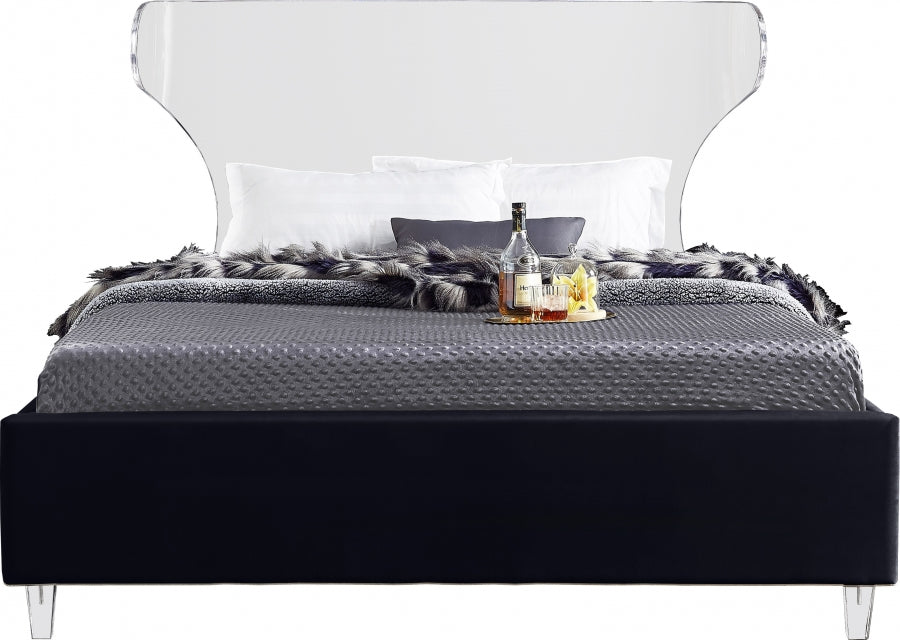 Ghost Velvet Full Bed Black - GhostBlack-F