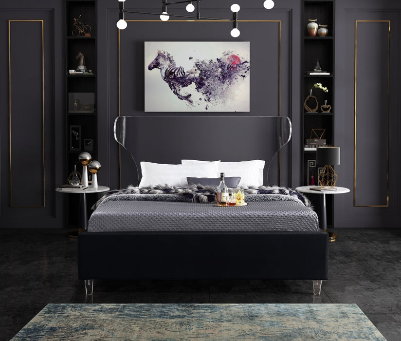 Ghost Velvet Full Bed Black - GhostBlack-F