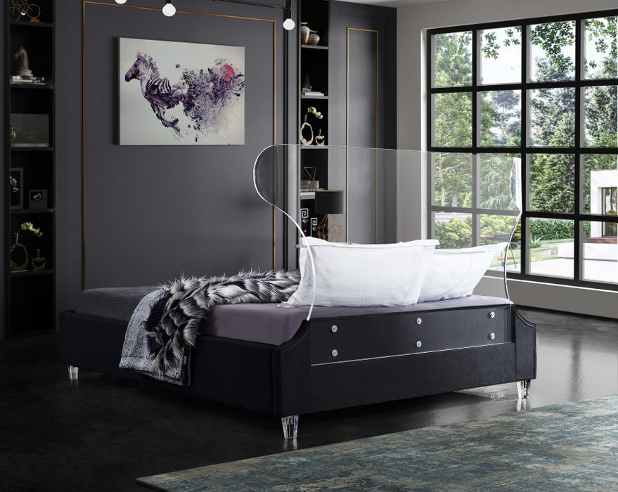 Ghost Velvet Full Bed Black - GhostBlack-F