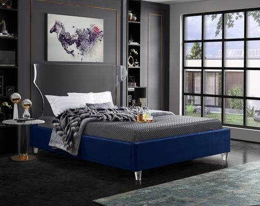 Ghost Velvet Full Bed Blue - GhostNavy-F