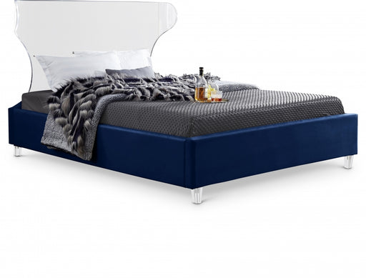 Ghost Velvet Full Bed Blue - GhostNavy-F