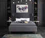 Ghost Velvet Full Bed Grey - GhostGrey-F