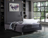 Ghost Velvet Full Bed Grey - GhostGrey-F