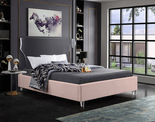 Ghost Velvet Full Bed Pink - GhostPink-F