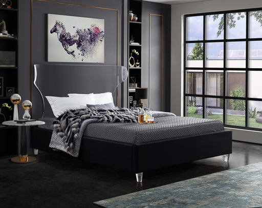 Ghost Velvet King Bed Black - GhostBlack-K