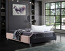 Ghost Velvet King Bed Pink - GhostPink-K