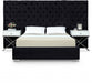 Grande Velvet King Bed (3 Boxes) Black - GrandeBlack-K