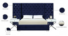 Grande Velvet King Bed (3 Boxes) Blue - GrandeNavy-K