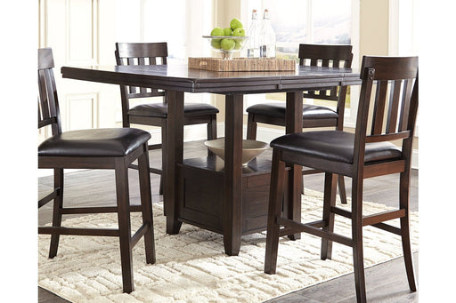 Haddigan Dark Brown Counter Height Dining Extension Table - D596-42 - Gate Furniture