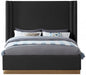 Halton Boucle Fabric King Bed (3 Boxes) Black - HaltonBlack-K