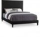 Harlie Velvet Full Bed Black - HarlieBlack-F