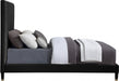 Harlie Velvet Full Bed Black - HarlieBlack-F