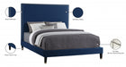 Harlie Velvet Full Bed Blue - HarlieNavy-F