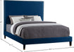 Harlie Velvet Full Bed Blue - HarlieNavy-F