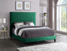 Harlie Velvet Full Bed Green - HarlieGreen-F