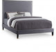 Harlie Velvet Full Bed Grey - HarlieGrey-F