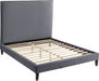 Harlie Velvet Full Bed Grey - HarlieGrey-F