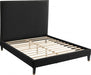 Harlie Velvet King Bed Black - HarlieBlack-K