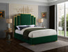 Hugo Velvet King Bed Green - HugoGreen-K