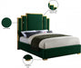 Hugo Velvet King Bed Green - HugoGreen-K