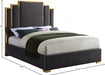 Hugo Velvet King Bed Grey - HugoGrey-K