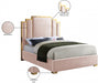 Hugo Velvet King Bed Pink - HugoPink-K