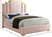 Hugo Velvet King Bed Pink - HugoPink-K