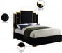 Hugo Velvet Queen Bed Black - HugoBlack-Q