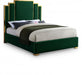 Hugo Velvet Queen Bed Green - HugoGreen-Q