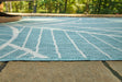 Hulsia Ivory/Aqua 5' x 7' Rug - R900122